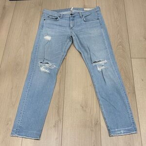 Rag & Bone Light Blue Distressed Jeans 28